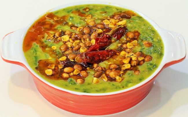 Palak Mudda Bhaji - Marathi Recipe