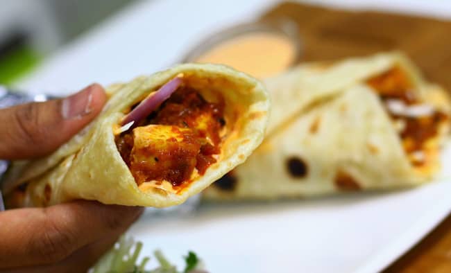 Paneer Frankie - Marathi Recipe
