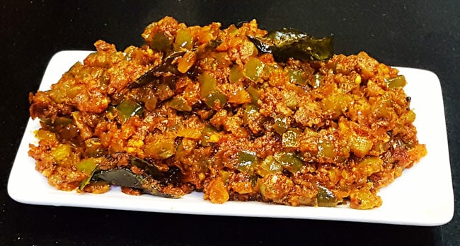 Shimla Mirchi Masala - Marathi Recipe