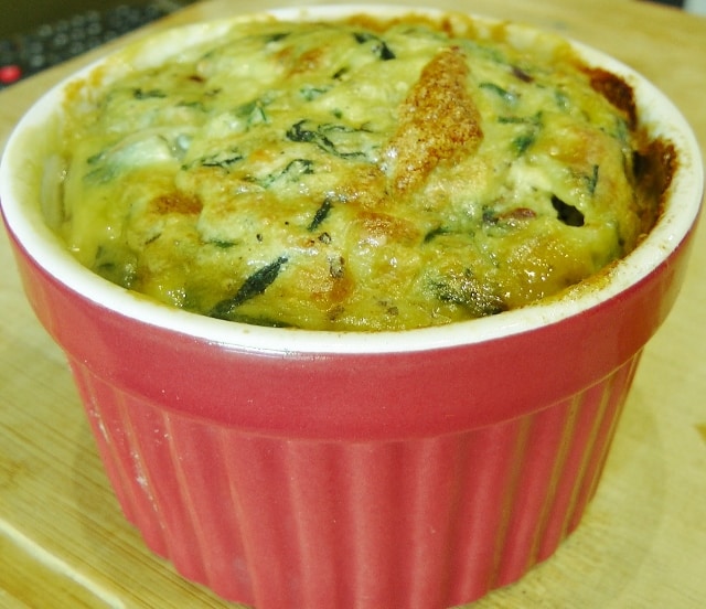 Spinach and Paneer Souffle