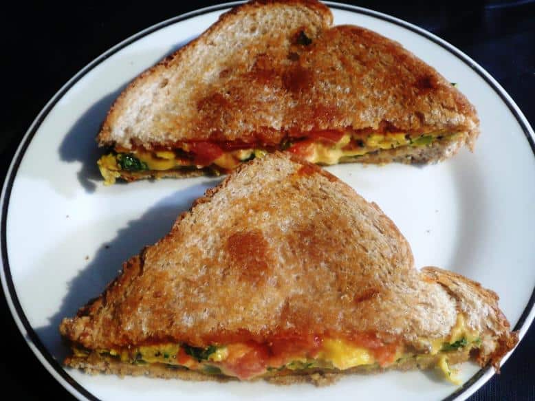 Veggie Omelet Sandwich