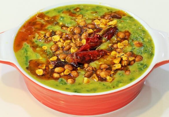 Palak Mudda Bhaji - Marathi Recipe