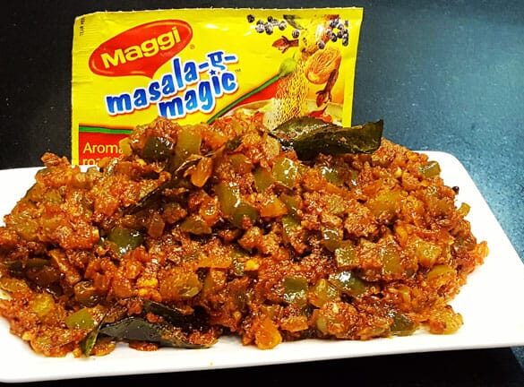 Shimla Mirchi Masala - Marathi Recipe