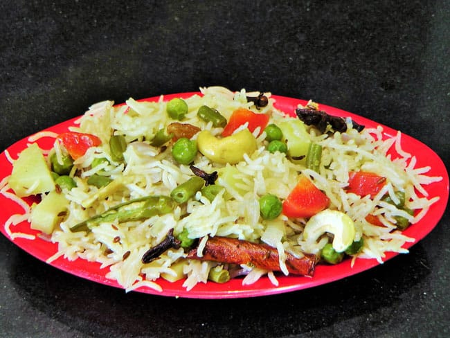 Vegetable Pulav - Marathi Recipe